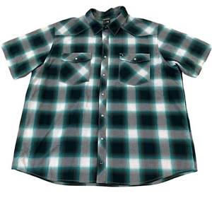 The North Face Men's Plaid Western Pearl Snap Short Sleeve Shirt XXL - Picture 1 of 6