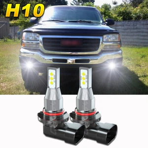 For GMC Sierra 1500 2003-2006 - 2PC 6000K White 9145/H10 LED Fog Light Bulbs - Picture 1 of 10