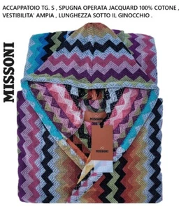 Accappatoio MISSONI spugna operata jacquard TG. S con cappuccio - Foto 1 di 7