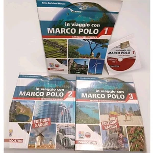 In viaggio con Marco Polo vol 1 2 3 DVD Atlante Geografia Sc Media De Agostini - Foto 1 di 3
