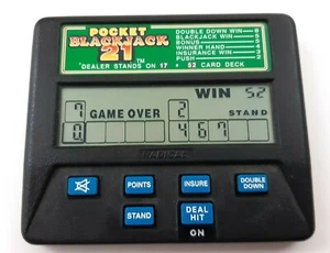 Radica 1350 Pocket Blackjack 21 Electrónico de Viaje Portátil Probado Funcionando - Imagen 1 de 7
