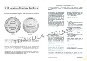 301552 Gebrauchsanweisung Rechenscheibe Bernburg Saxonia - Bild 1 von 1