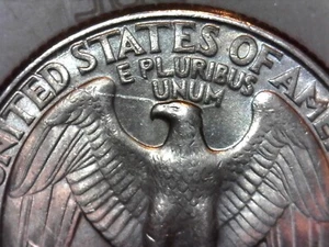 1996 P Washington Quarter / Eagle "Lazer Eye" die crack reverse and OBV. - Picture 1 of 3