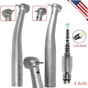 Pieza de mano LED de fibra óptica dental ajuste de alta velocidad LUX 4 orificios acoplador rápido EE. UU. - Imagen 1 de 10