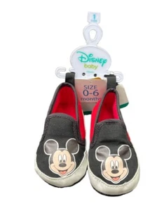 Disney Baby Mickey Mouse Crib Shoes 0-6 Months New Old Stock - Picture 1 of 4