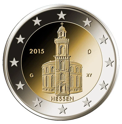 2015 Germany € 2 Euro Uncirculated Coin Federal States: Hesse (Hamburg Mint - J) - Image 1 of 2