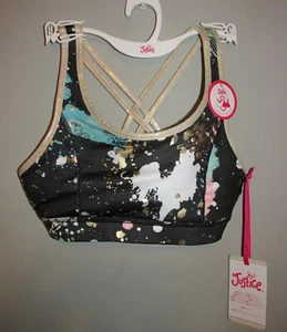 Sujetador deportivo reversible Justice para niñas (talla XL 16-18) NUEVO CON ETIQUETAS - Imagen 1 de 5