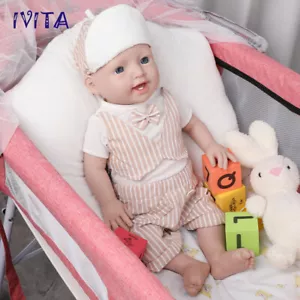 IVITA 20'' Full Body Floppy Silicone Reborn Baby Boy Newborn Doll Kids Gift - Picture 1 of 11