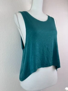Beyond Yoga women's XS green oversized muscle cropped athletic tank top - Picture 1 of 5