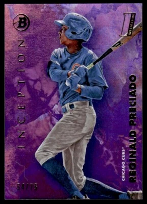2021 Bowman Inception PURPLE /75 Reginald Preciado Chicago Cubs #64 - Image 1 of 2