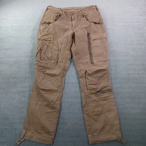 Polo Ralph Lauren pantaloni paracadutisti militari uomo 32x30 kaki cargo tasca con cerniera - Foto 1 di 16