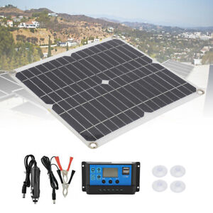 120W Solarpanel Solarmodul Ladegerät Kit Für Wohnwagen//Camping//Zuhause USB EU
