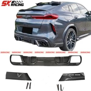 Kits de carrocería difusor de parachoques trasero de fibra de carbono real para BMW X6M F96 2020-2023 - Imagen 1 de 15