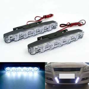 2X 6 LED Super White High Power Car DRL Daytime Running Light Fog Lamp Universal - Picture 1 of 8