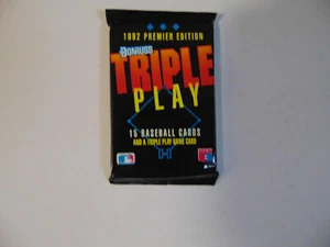 1992 Premier Edition Donruss Triple Play 15 Baseball Card Pack - Picture 1 of 1