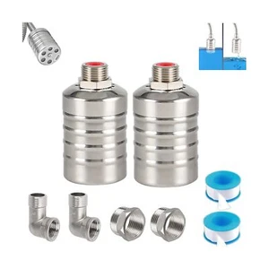 Float Valve, 2 Pack 1/2" 3/4'' Auto Fill Shut off Water Tank Float Valve, 304... - Picture 1 of 6