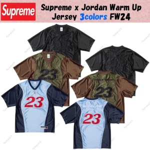 Supreme x Jordan Warm Up Jersey 3colors Black Brown Blue FW24 - Picture 1 of 26