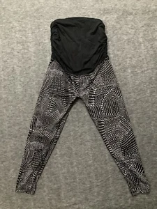 Beyond the Bump by Beyond Yoga Maternity Leggings Size Small Black White Polka - Picture 1 of 9