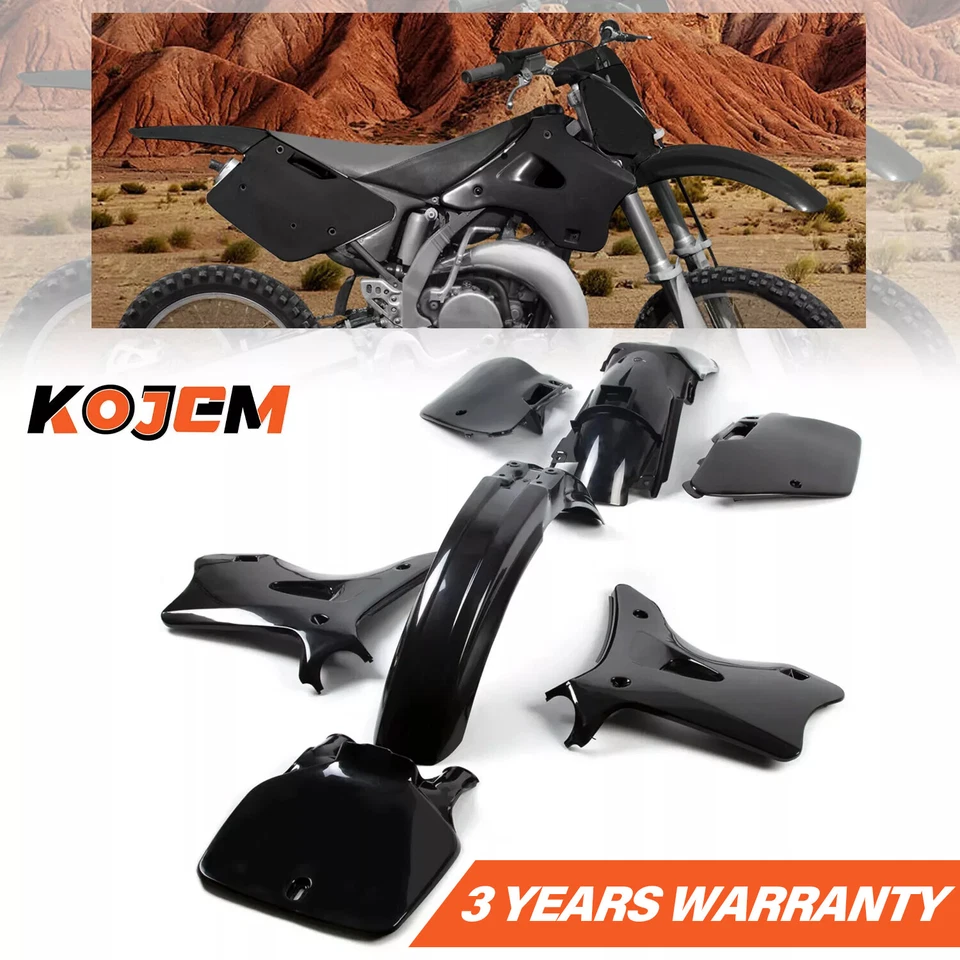 适用于川崎 KX125 KX250 1994 - 1998 Restyle 7 件塑料套件整流车身套装 — 第 1/4 张图片