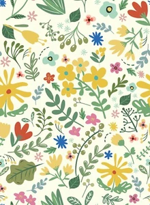 2Rolls Cartoon Botanical Floral Decal Self-Adhesive Viny Wallpaper 17.3"X120" US - Picture 1 of 8