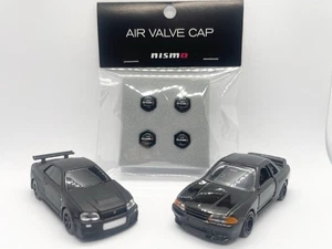 Genuine Nismo Air valve caps 4 sets Aluminum Black Authentic 99927-RN302 OEM JDM - Picture 1 of 13