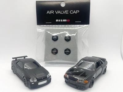 Genuine Nismo Air valve caps 4 sets Aluminum Black Authentic 99927-RN302 OEM JDM - Image 1 of 4