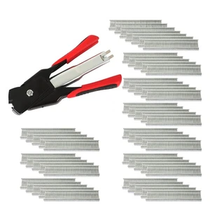 Hog Ring Gun Pliers C Clip Auto Feed Fencing Nailer Wire Ringer & 2500 Hog Rings - Photo 1 sur 18