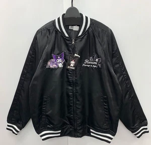 Sanrio Kuromi Jacket Black x Black Outer Sukajan Unisex Size L (US: M) Japan New - Picture 1 of 22