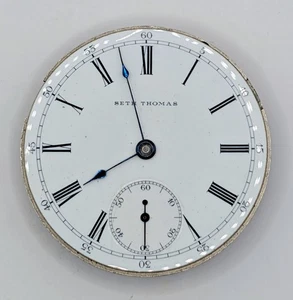 Movimiento de reloj Seth Thomas 1909 - para reparación o restauración - no funciona - Imagen 1 de 3