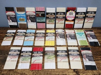 Lote mixto de 39 paquetes de encuadernación de cinta sesgada, Rick Rack, maxi tuberías y costuras Foto 1 de 4