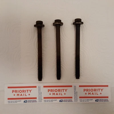 1980-1996 OEM Ford F150 Power Steering Gear Box Mounting Bolts, Washers Set of 3 - Image 1 of 4