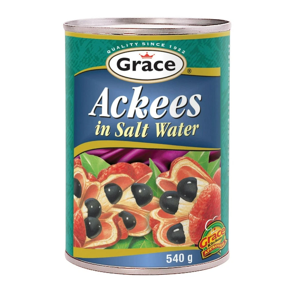 Grace Ackees in Salt Water 19oz 540ml One Can.