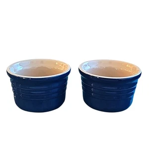 Taza/tazón azul cobalto Le Creuset gres Ramekins natillas té helado 4 oz - Imagen 1 de 9