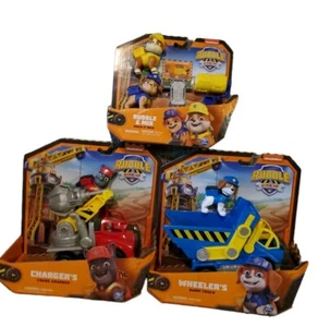 Paw Patrol RUBBLE & CREW Charger's Crane & Wheler's Truck, Mix Build It Pack NEU - Bild 1 von 2
