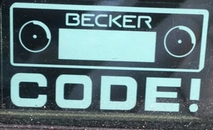 Becker Radio Code Sticker Aufkleber für W201 W202 W203 W208 W124 W210 W140 R129 - Bild 1 von 3