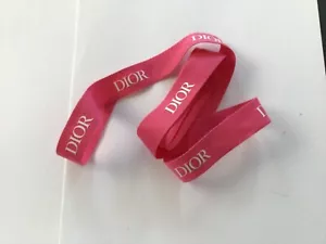 CHRISTIAN DIOR Gift Ribbon Pink & White Width 2mm. X 2 Metres - Picture 1 of 1