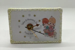 1995 Enesco Precious Moments Take a Moment for Good Friends Clock Works - Picture 1 of 6