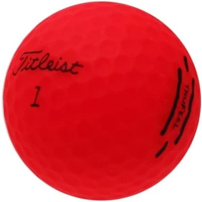 Titleist TruFeel Matte Red Used Golf Balls, Mint Condition, AAAAA Quality - Image 1 of 4