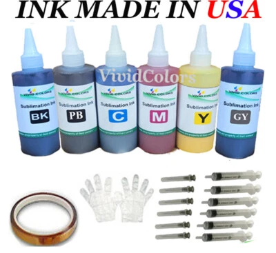 VC 6 X 100ml bottle Sublimation ink refill suits Ecotank ET 8500 ET 8550 - Image 1 of 4