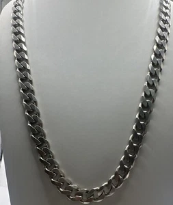 Sterling Silver 18” Curb Chain Necklace (50.22g) - Picture 1 of 7