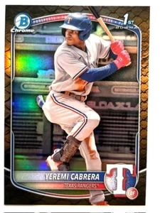 Yeremi Cabrera 2025 Bowman Reptilian Refractor Prospect #BCP-146 Rangers - Imagen 1 de 2