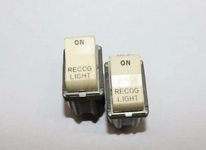 2 Aircraft Instrument Panel Light Switches, "OFF ON and RECOG LIGHT" You Get 2! - Picture 1 of 3