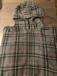 UPPER PLAYGROUND Premium Plaid ART DESIGN Wool Poly Hoodie 2XL - Picture 1 of 4