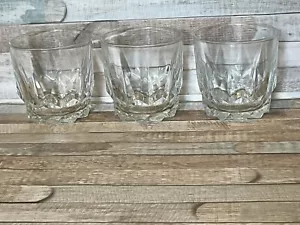 Arcoroc ARTIC Set Of 3 Whiskey Glasses Low Ball Rocks Old Fashion 5oz Heavy VTG - Picture 1 of 5
