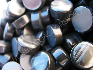 Accordion Buttons Black Pearl 14.3x6.5 (mm) - Picture 1 of 6