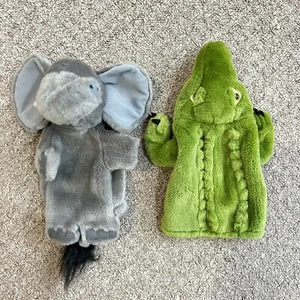 RAVENSDEN CROCODILE & ELEPHANT HAND PUPPETS SOFT PLUSH GLOVE TOY Puppet - Picture 1 of 3