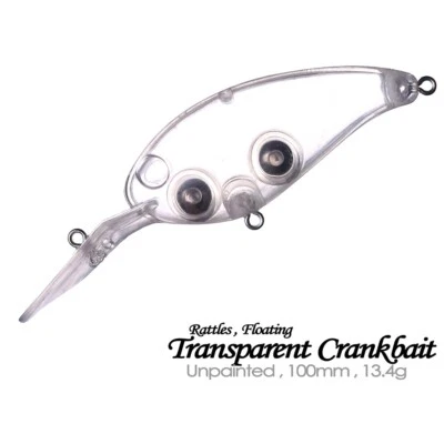 20PCS 10cm 13.4g Rattle Crankbait Unpainted Bait Blank Fishing Lure model - Image 1 of 4