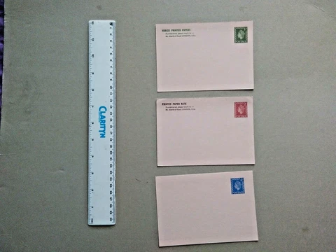 GB Postal Stationery- Stamped to Order: GB Farleigh Head 1 1/2d,2d & 4d postcard Cover