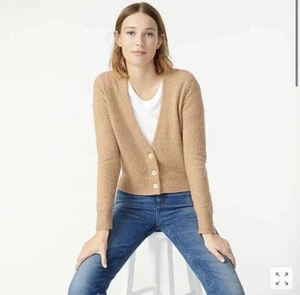 NEW J. Crew Sparkle Supersoft Yarn V-neck Cardigan Sweater Grey Womens XL 2X NWT - Picture 1 of 5