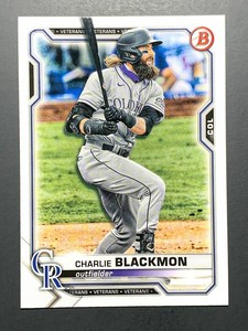 #4 CHARLIE BLACKMON 2021 Bowman Base Colorado Rockies